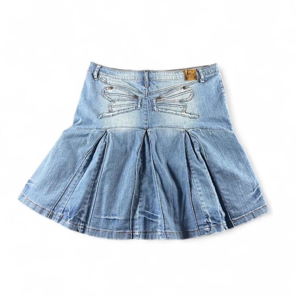 Y2K Fairycore Whimsygoth Candies Pleated Denim Skirt